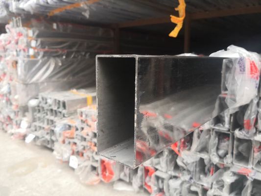 201 Polonya Yüzey Paslanmaz Dikdörtgen Boru, Endüstriyel Çelik Boru HL Bitmiş