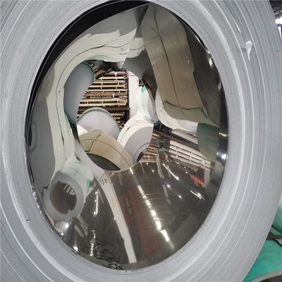 Genişlik 1500Mm Değirmen Kenarı SS 304 Bobin BA Ayna Yüzeyi Bitirdi