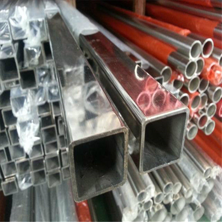 201 Polish Surface Stainless Rectangular Tubing , Industrial Steel Pipe HL Finished